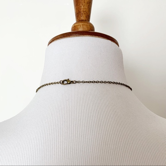 Handmade // Embroidered Flower Pendant Necklace - Picture 8 of 8